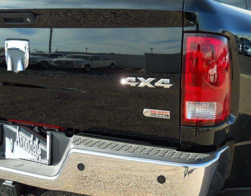 2pc  Chrome 4x4 Emblem Badge 3D 4 x 4 Emblem Nameplate Decal Compatible with 1500 2500 3500 Flat Letter