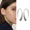 1 пара женских висячих серег из нержавеющей полированной меди, сплошной цвет, полые капли воды, антиаллергенный крючок для ушей, легкие украшения для ушей