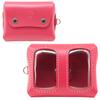 Двойной чехол для смарт-ключа Тип II Обычный розовый Совместимость почти со всеми моделями Хранение 2 смарт-ключей Горизонтальный кошелек Держатель для карт Чехол для ключей Прозрачный