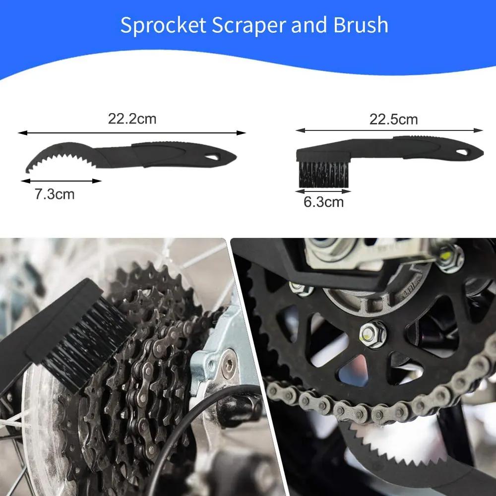 Bike Protection Oil Portable Outdoor Mountain Bicycle Repair Tools Bicycle Chain Cleaner Cycling Cleaning Kit Bike Wash Tool Set