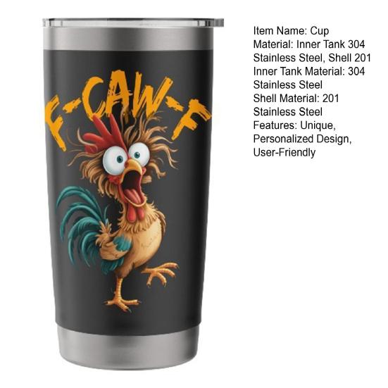 Смешной Злой Обжарщик Тамблер 20 унций CAW-F Кружка с двойными стенками и изоляцией Персонализированный подарок с именем для коллег друзей