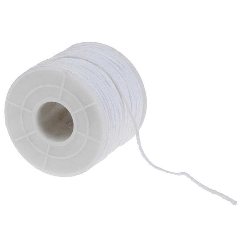 61 м хлопчатобумажная оплетка для свечей, катушка с фитилем, без дыма, принадлежности для масляных ламп своими руками