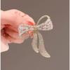 Bow Tie Zircon Rhinestone Brooch Female Simple Personality Fashion Pin Suit Anti-light Corsage