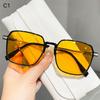 Trending Square UV Protection Clear Frame Sunglasses Oversized Sunglasses Shades Ladies Sun Glasses
