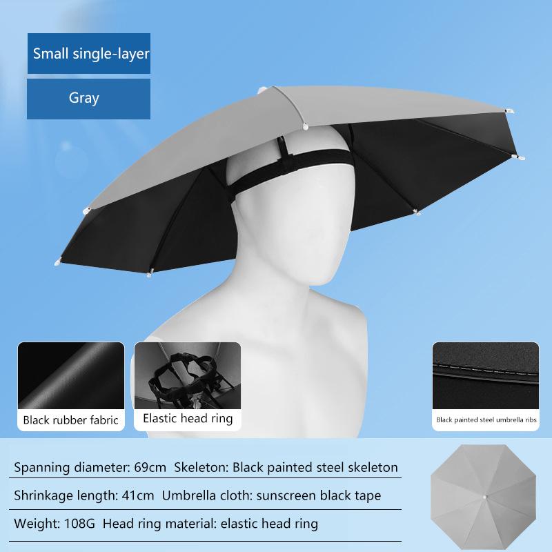Waterproof Portable Fishing Umbrella Hat Outdoor Sunscreen Universal Foldable Camping Headwear Caps for Angling