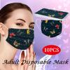 10PCS Adult's Mask Paisley Print Disposable Face Mask Industrial 3Ply Ear Loop