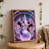 Disney Oil Painting DIY Digital Painting Mickey and Minnie Castle Fantasy HandPainted Wall Art for Living Room or Entryway.