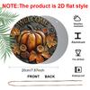 2D Flat, 1pc Fall Leaves Round Aluminum Sign, Pumpkin Round Aluminum Sign, Autumn Decor Metal Sign - Welcome Rustic Metal Wall Art, Wall Decor Signs