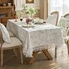 French Rectangular Print Table Cloth Dining Round Square Tea Coffee Table Cover With Lace Light Luxury Home Party Decor