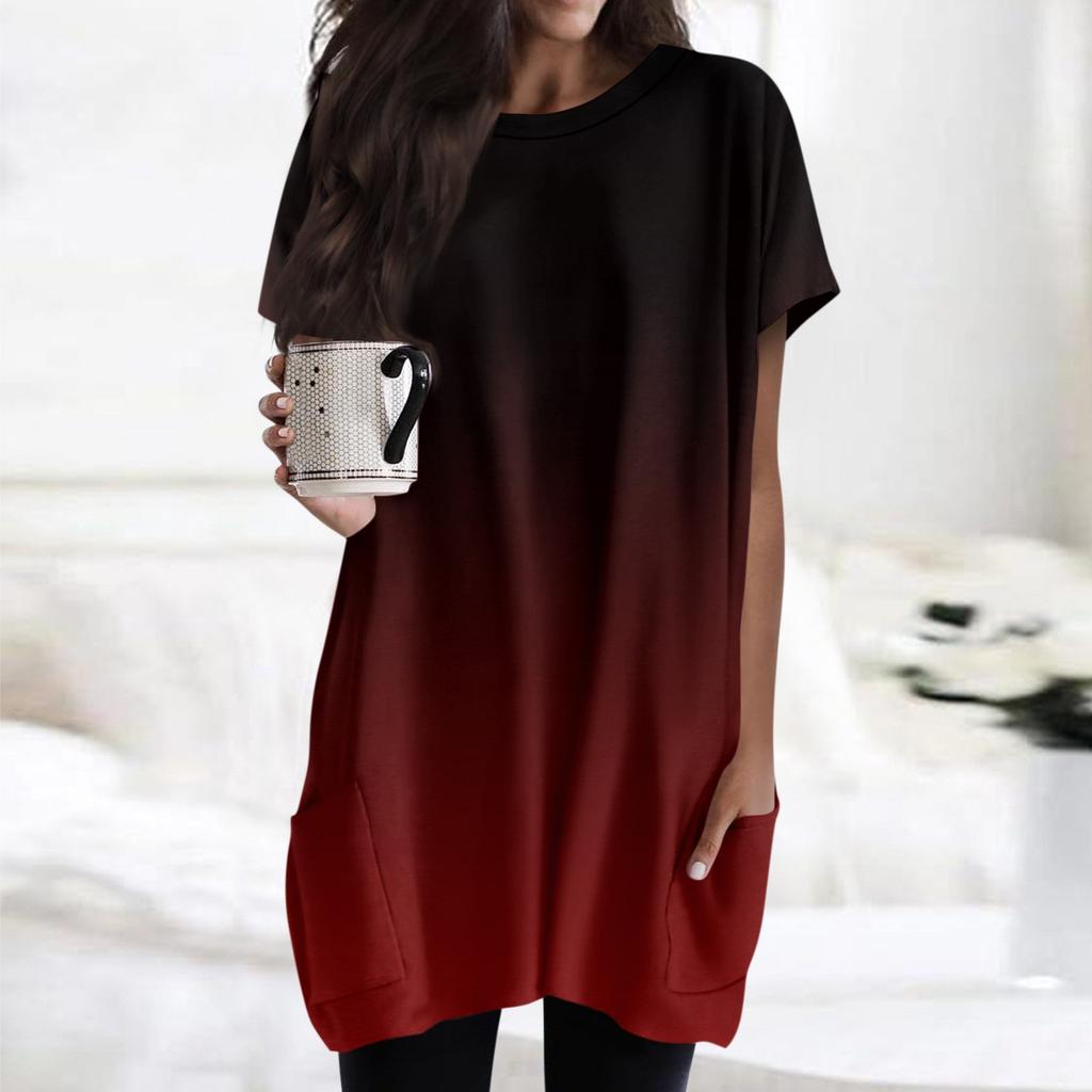 Женская футболка с круглым вырезом, короткими рукавами и карманным принтом, топы стандартной посадки