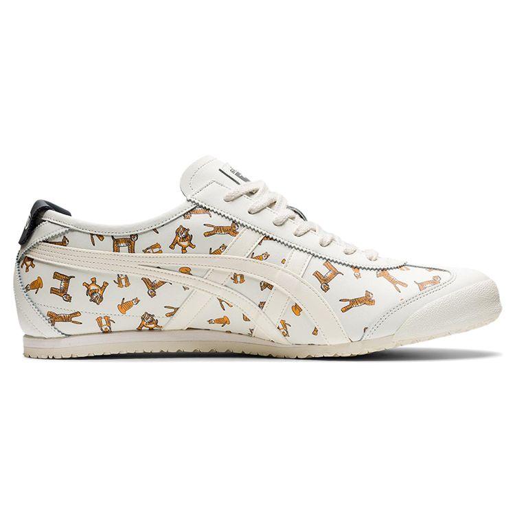 ONITSUKA TIGER Кроссовки Mexico 66 из искусственной кожи с тигровым принтом, комфортные, низкие, унисекс, молочно-белые, 1183B785-100