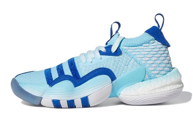 adidas Трэй Янг 2.0 Тканевые Высокие Детские Баскетбольные Кроссовки Синие H06488