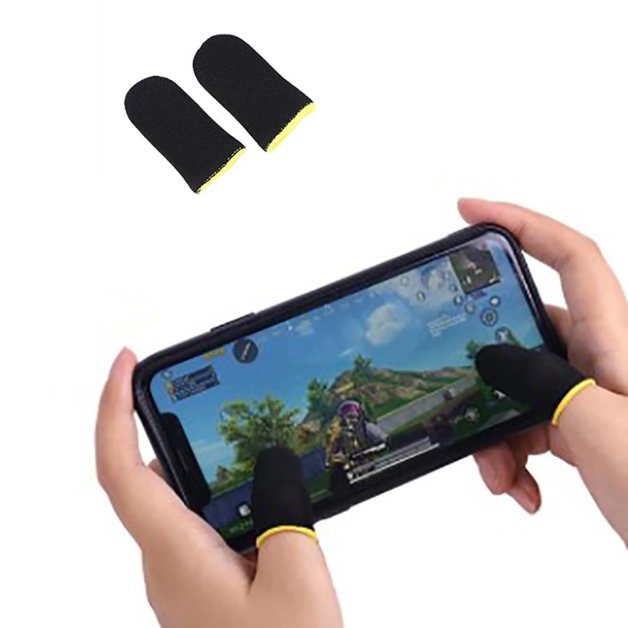 2PCS Touch Screen Games Sweat-proof Fingers Gloves Sleeve For PUBG Moblie Games