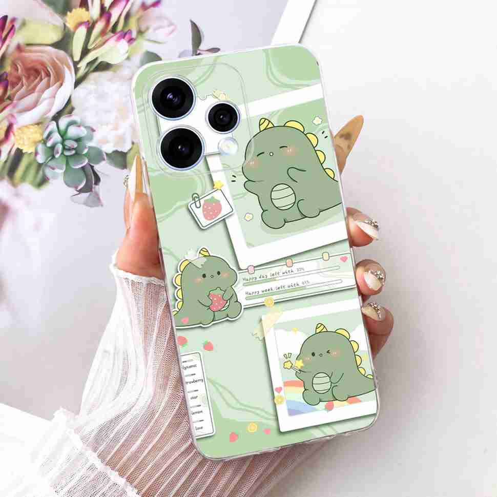 Чехол для Oppo Reno15 5G, цветной, с цветами, из мягкого силикона, задняя крышка для Oppo Reno15 Reno 15 5G CPH2825, корпус телефона, Fundas
