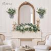 120 Pcs 4 Kinds Mixed Eucalyptus Greenery Stems, Baby Breath Flowers Artificial Bulk and Greenery Stems for DIY Bouquets Wedding Home Floral Decor