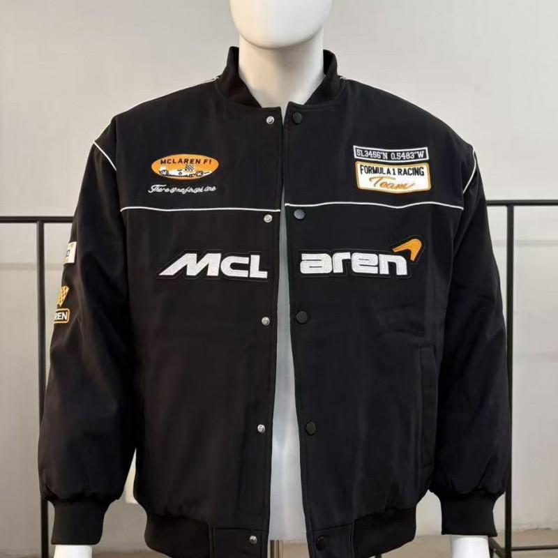 F1 Embroidered Racing Jacket Casual Biker Flight Coat Unisex Warm Sports Outerwear