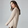 Paluo Осень/Зима 2025 Женский свитер из 100% кашемира с полувысоким воротником, 3D вязание «косы»