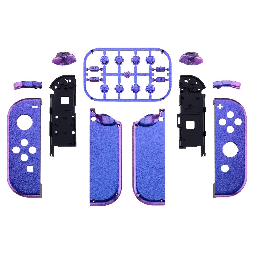 eXtremeRate Replacement Shell for Body Not Handheld Controller Housing Case Compatible with Switch Joycon and Switch OLED with Full Set DIY