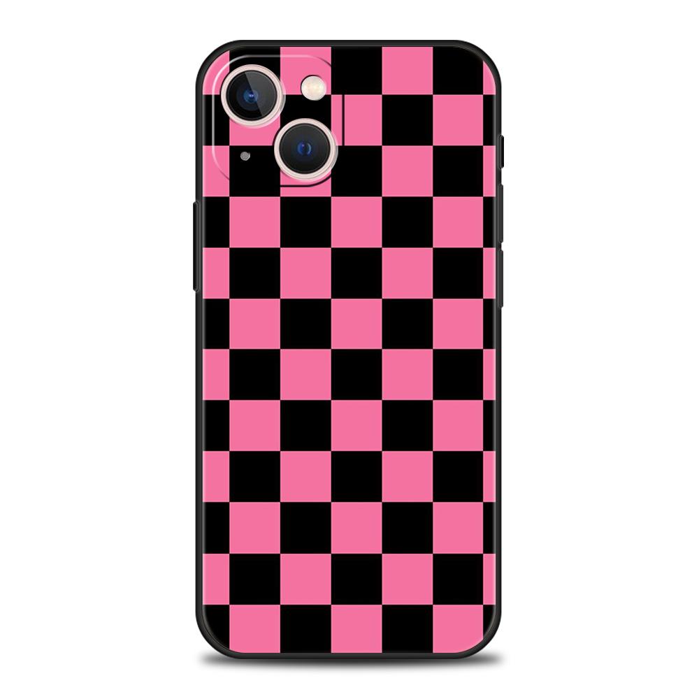 Роскошный Мягкий Чехол Для Телефона Для iPhone 17 Air 16E 16 11 15 14 Pro MAX 12 13 7 8 Plus X XR XS SE 2022 Чехол Шахматная доска