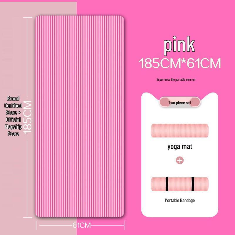 Утолщенный и Экстра-Большой Коврик для Йоги для Начинающих - Унисекс Коврик для Домашних Тренировок