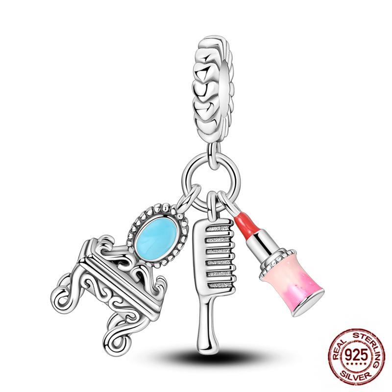 Ежедневные статьи Медные розовые парфюмерные шармы Камера Гантель Смарт-часы Бусины Подходят для оригинальных браслетов DIY Ювелирный подарок