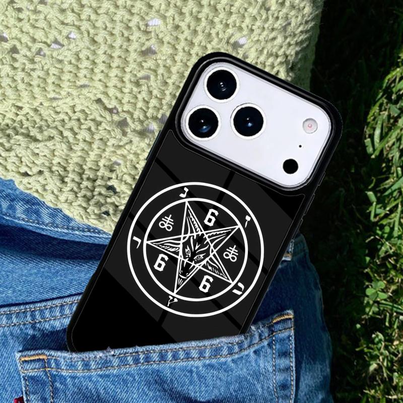 Pentagram 666 Demonic Satanic mobile phone case Compatible with IPhone 17 16 15 14 13 12 11Pro Max 17 Air cover