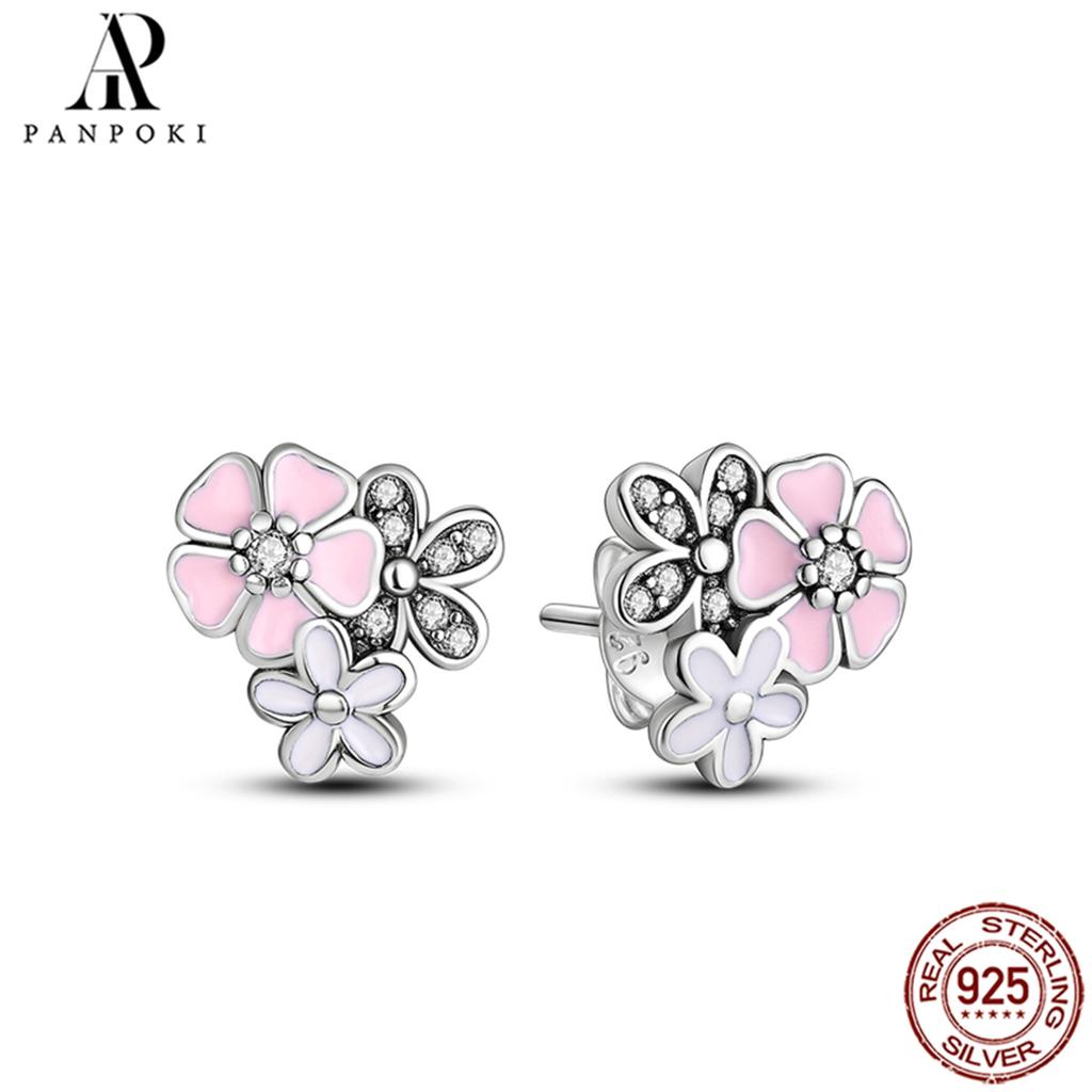 Женские серьги-гвоздики из стерлингового серебра S925 с цветком ромашки, 23 стиля, оригинальные серьги, женские свадебные украшения, подарки