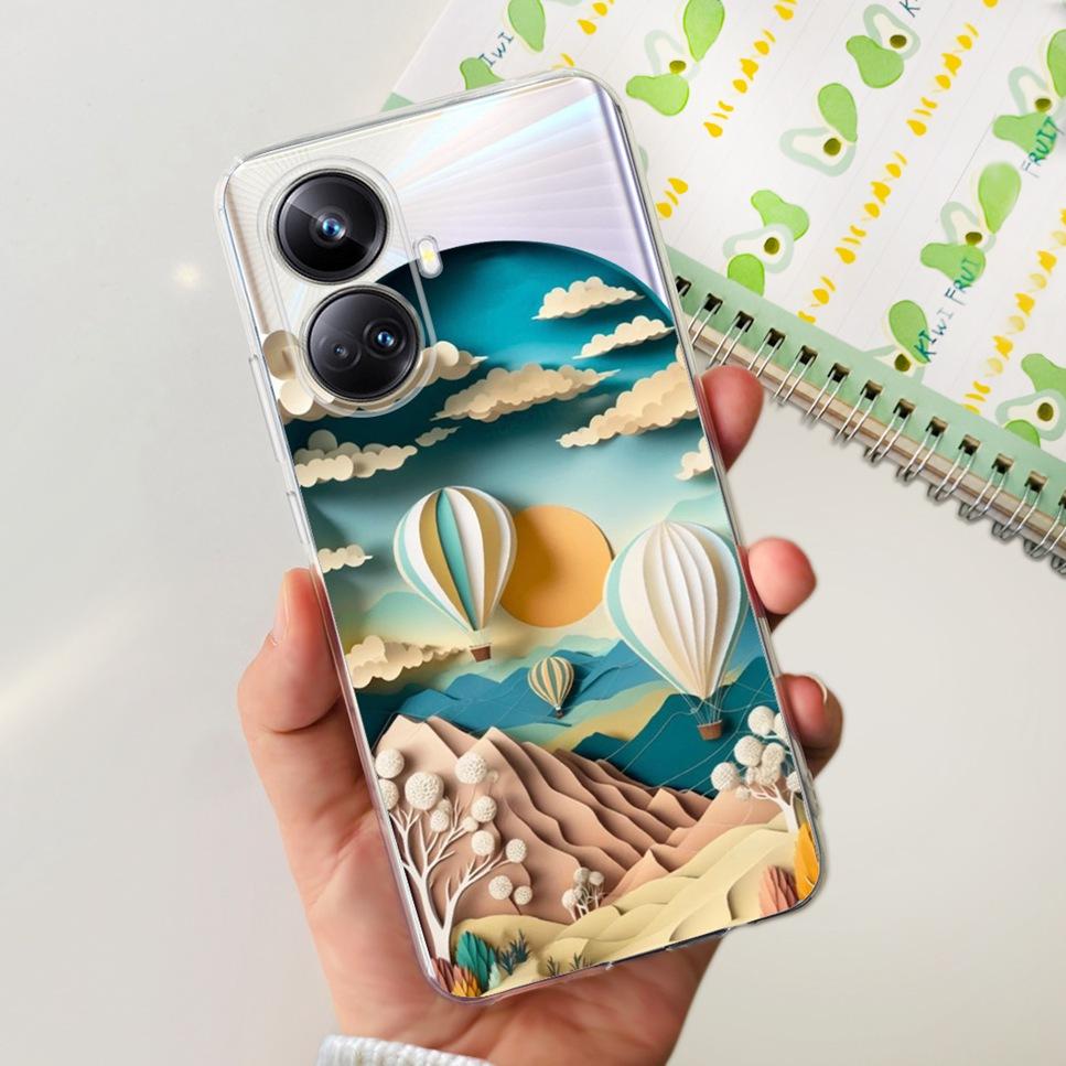 For Realme 10 Pro+ 6.7" RMX3687 Case Cute Cartoon Astronaut Cat Soft Silicon TPU Cover For Realme 10 Pro Plus Bumper Phone Case