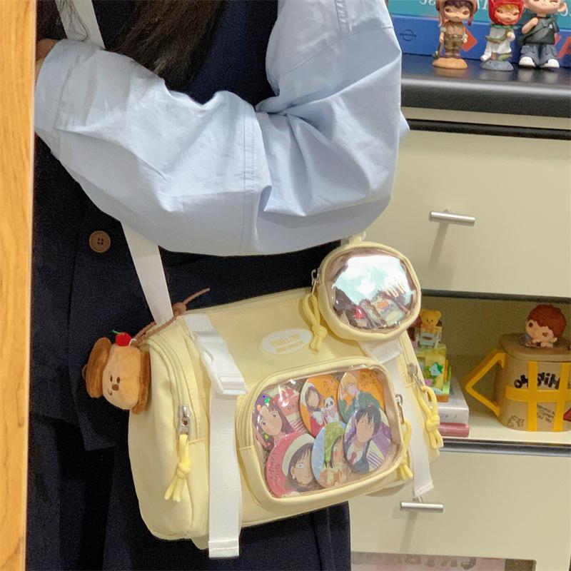 Japanese Niche Two-dimensional Transparent Pain Bag 10cm Baby Bag, Light Mobile Phone Bag, Student Class Messenger Bag