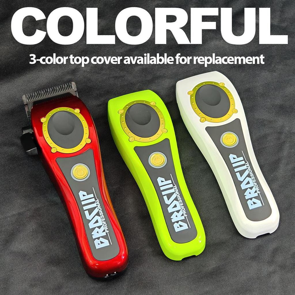 10W High Power Electric Cordless Hair Clipper BRDCLIP 3 Color Upper Cover Hair Trimmer 100PRO 8800RPM Men's Hair Cutting Machine