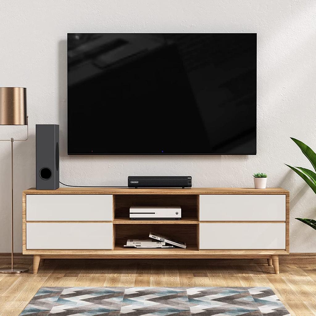 80W Home Theater Sound System Soundbar 2.1 TV Bluetooth Speaker Support Optical AUX Coaxial TV Sound Bar Subwoofer Speakers Box