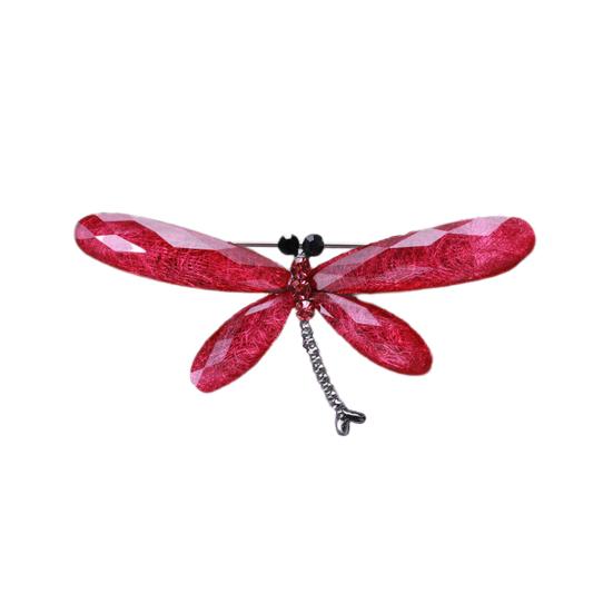 Ослепительная брошь в виде насекомых-стрекоз, мультяшная акриловая брошь с кристаллами, универсальное пальто, аксессуары для одежды, корсаж