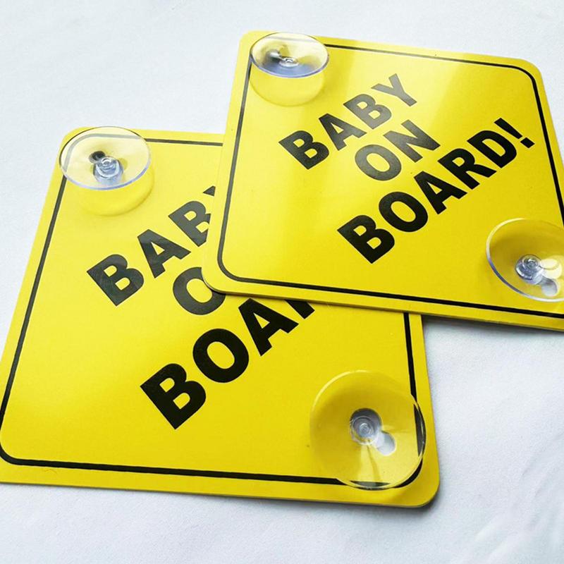 Автомобильная предупреждающая наклейка для детей, многоразовая предупреждающая наклейка на окно с двойной присоской, наклейка для ребенка в машине, утолщенная безопасная для детей машина из полипропилена