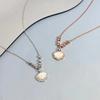 S925 Sterling Silver Necklace Girl Shell Shell Love Pendant High -Level Sensing Clavicle Chain