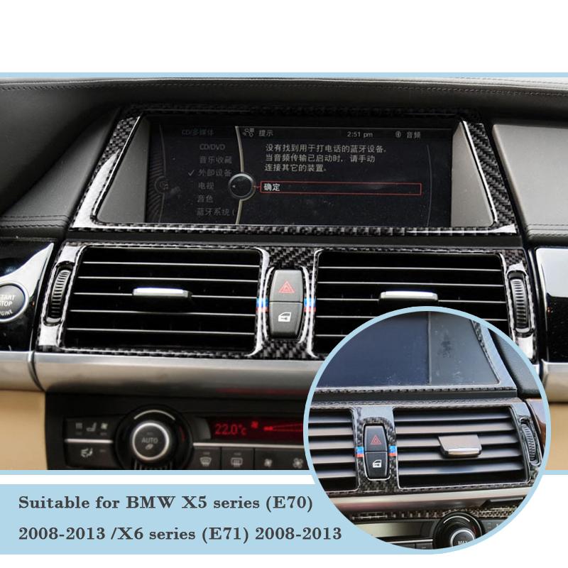 1 компл. 3D глянцевые наклейки из углеродного волокна, защитные чехлы для автомобильной воздушной панели для BMW E70 E71 X5 X6 2008-2013 2014 M