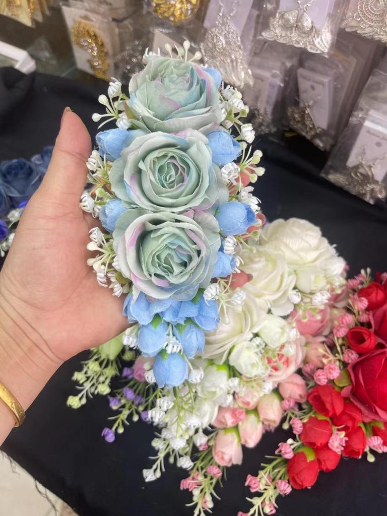 Юньнаньский этнический гребень для волос с головным украшением - Ручная работа, головной убор для тайского танца и аксессуар для выступления в фотостудии