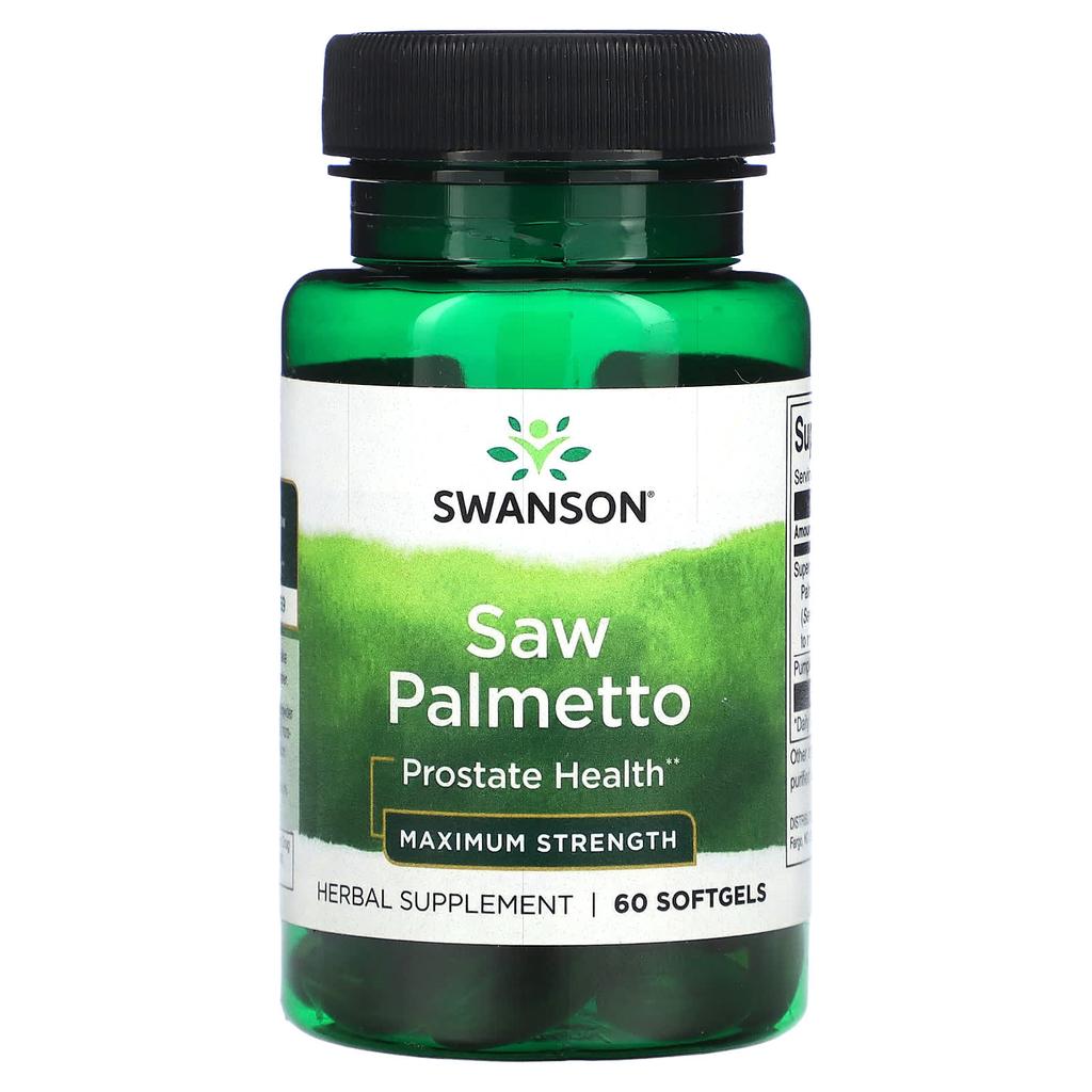 Swanson Saw Palmetto, Maximum Strength, 60 Softgels