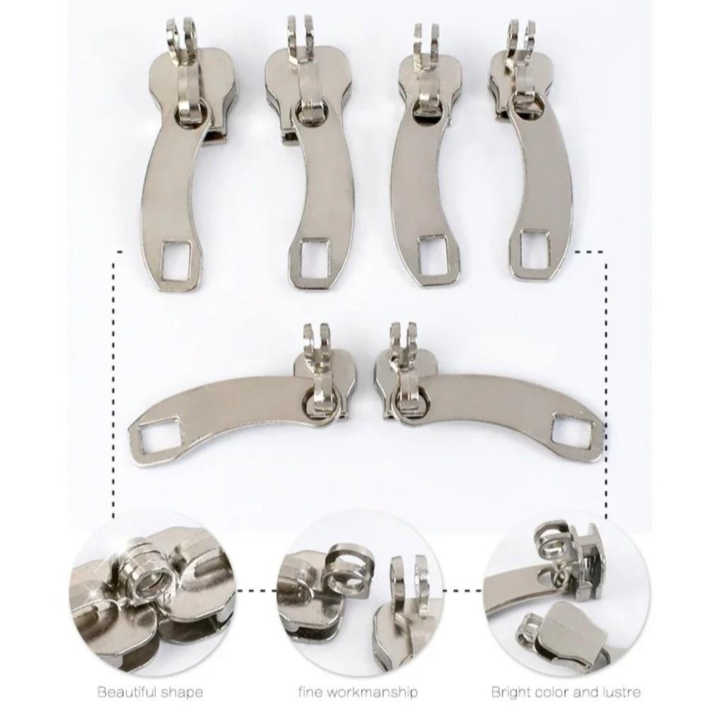 Large Zipper Head #5 #8 #10 Zipper Slider Large Size Replacement Zipper Pull with Holes Zipper Accessories Daily Replacement