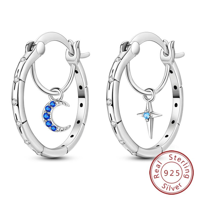 S Медные серьги-кольца Сверкающая звезда луна U Серьги в форме сердца бабочки для женщин для вечеринки свадьбы ювелирные изделия