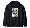 Товары для аутизма Hope Love Teach Puzzle Autism Gift Zip Hoodie