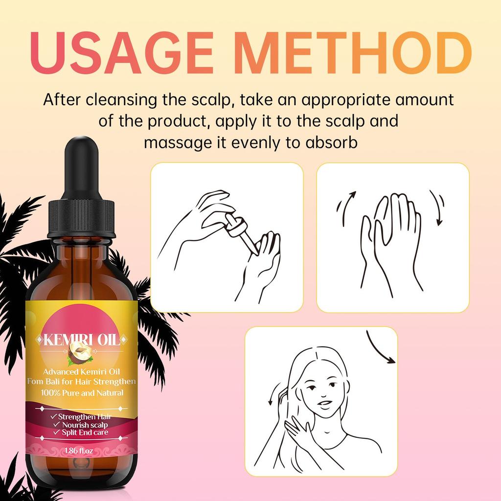 Питательное масло-сыворотка для волос, питательное и увлажняющее натуральное средство для ухода за волосами, мягкое масло-сыворотка с маслом семян, касторовое масло, масло вечерней примулы 55 мл