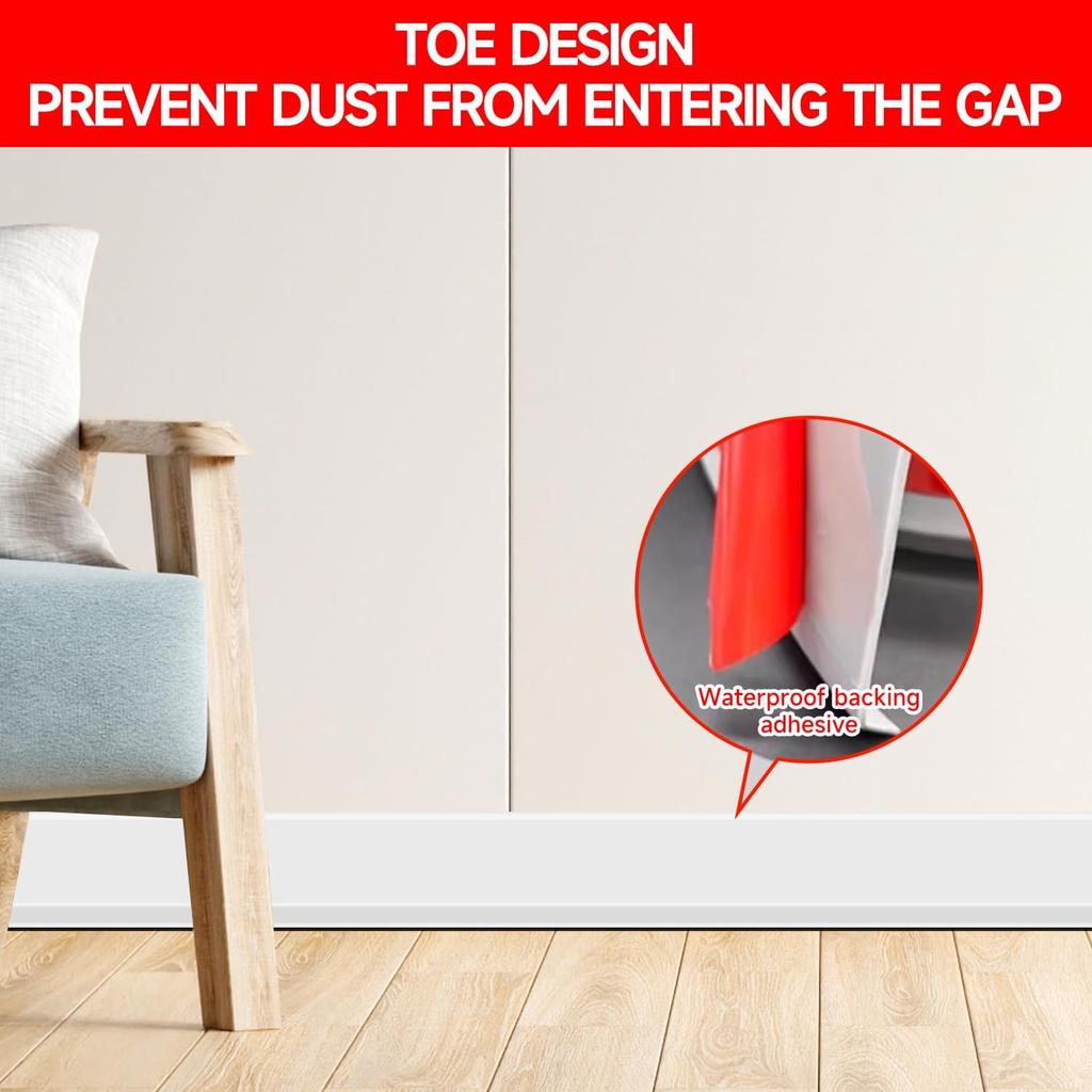 1PC 1/2/3meters PVC Baseboard Molding Trim Flexible Vinyl Wall Border Sticker Self-Adhesive Waterproof Waist Line Wallpaper Livi