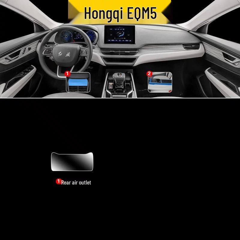 Совместимо с 25 моделями Hongqi EQM5: внутренняя пленка, пленка для экрана навигации приборов, аксессуары для рычага переключения передач, HD-TPU наклейка.
