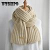 Winter Scarf Female Couple Wool Knitting Korean Version of Wild Thick Warm Shawl Student Bib