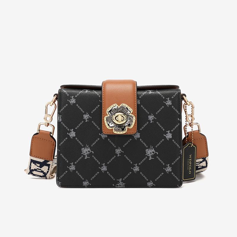 W. D. Новая сумка POLO, женская модная сумка на одно плечо со старым цветком, женская ручная сумка через плечо