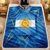 Flannel BlanketArgentina Football Warm Soft Throw Blanket for Indoor Sofa Bed Living Room Use