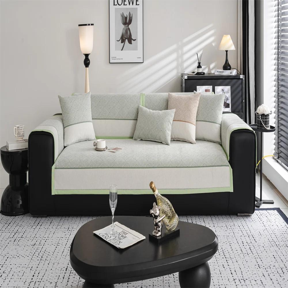 Multi-Person Sofa Combination Simple Modern Chenille Composite Sofa Cushion Light Luxury Comfortable Non-Slip Cushion