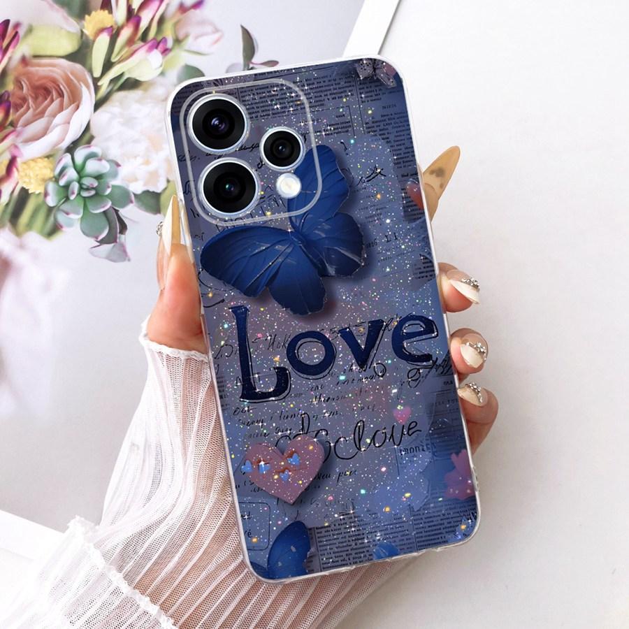 Чехол для OPPO Reno15 15F Защитный чехол для OPPO Reno15 F CPH2801 Reno 15 5G Capa цветок Мягкий силиконовый ТПУ Чехол для телефона