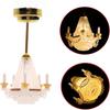 1/12 Scale Dollhouses Chandelier Miniature Furniture Pretend Play for Kids Doll House Furniture Model for Dollhouses