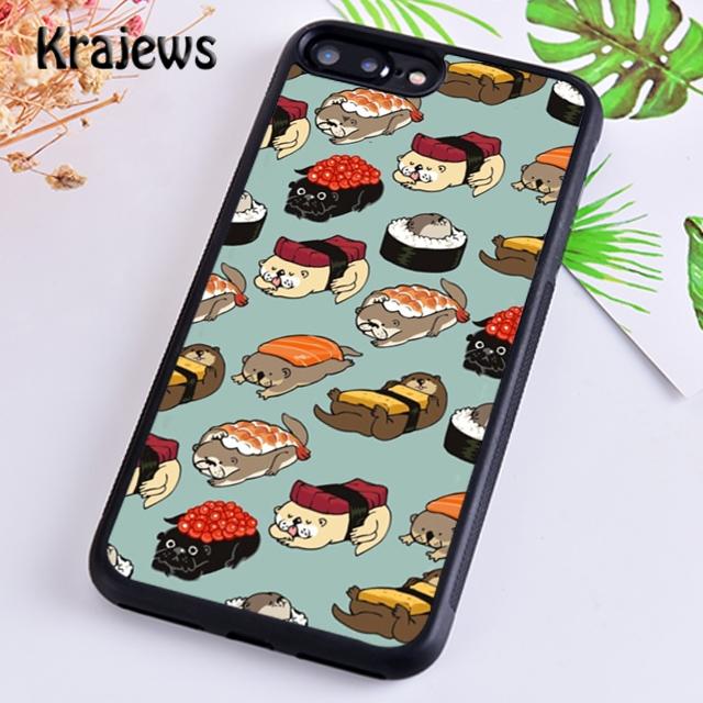 Krajews Кавайный Стек Суши Мягкий Чехол для Телефона Cover For iPhone 17 Air 16 15 14 plus 11 12 13 pro max Plus coque Fundas